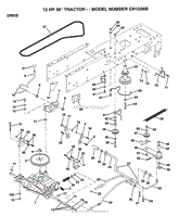 12HP 38&quot; TRACTOR-DRIVE