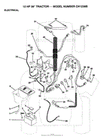 12HP 38&quot; TRACTOR-ELECTRICAL