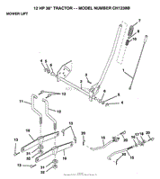 12HP 38&quot; TRACTOR-MOWER LIFT