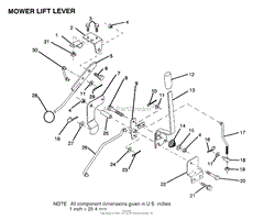 MOWER LIFT LEVER