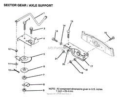 SECTOR GEAR/AXLE SUPPORT