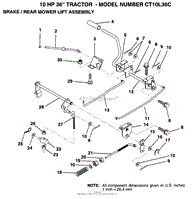 BRAKE/REAR MOWER LIFT