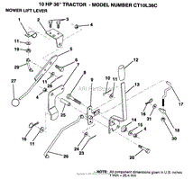 MOWER LIFT LEVER