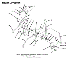 MOWER LIFT LEVER