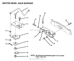 SECTOR GEAR/AXLE SUPPORT