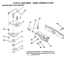 SECTOR GEAR/AXLE SUPPORT