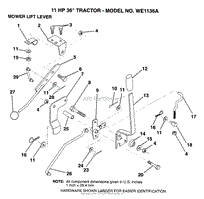 MOWER LIFT LEVER