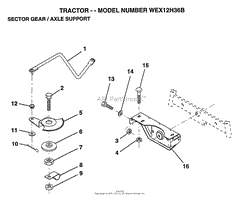 SECTOR GEAR/AXLE SUPPORT