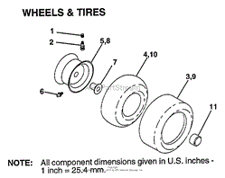 18  HP 42&quot; WHEELS &amp; TIRES