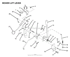 MOWER LIFT LEVER