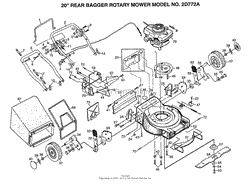 20&quot; REAR BAGGER ROTARY MOWER