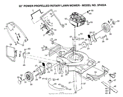 22&quot; POWER PROPELLED ROTARY MOWER