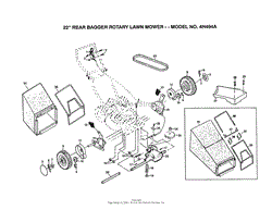 22&quot; REAR BAGGER ROTARY LAWN MOWER(2)