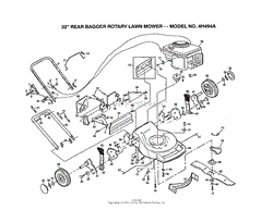 22&quot; REAR BAGGER ROTARY LAWN MOWER