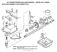 22&quot; POWER PROPELLED/GEAR CASE ASSY