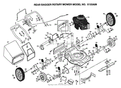 REAR BAGGER ROTARY MOWER