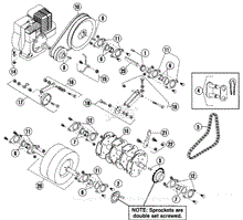 Power Train &amp; Tine Rotor Assembly