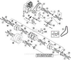 Power Train &amp; Tine Rotor Assembly