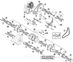 Power Train&amp;Tine Rotor Assembly