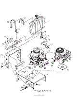 GEAR DRIVE MID-SIZE ENGINE &amp; GAS TANK (KOHLER ENGINES) FIGURE 1A