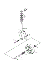 GEAR DRIVE MID-SIZE OPTIONAL 8&quot; SEMI-PNEUMATIC CASTERS FIGURE 14A