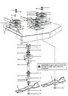 M48 CUTTER DECK: SPINDLES AND BLADES