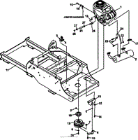 FRAME-ENGINE/CLUTCH ASSY