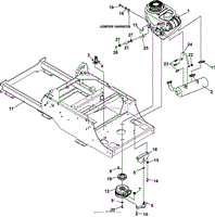 FRAME-ENGINE/CLUTCH ASSY