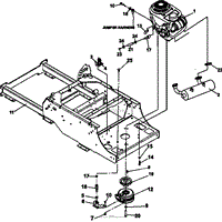 FRAME-ENGINE/CLUTCH ASSY