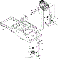 FRAME-ENGINE/CLUTCH ASSY