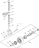 CASTER ASSY-FIXED DECKS