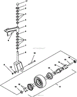 CASTER ASSY-FIXED DECKS