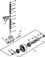 CASTER ASSY-FIXED DECKS