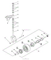 CASTER ASSY-FIXED DECKS