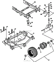 CRADLE &amp; CASTER ASSEMBLY