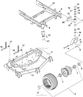 CRADLE &amp; CASTER ASSEMBLY