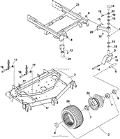 CRADLE &amp; CASTER ASSEMBLY