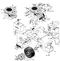 UPPER ENGINE DECK ASSEMBLY (XT3100) FIGURE 1A 3100 SERIES