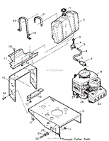 ENGINE &amp; GAS TANK (GEAR DRIVE), VERSADECK MIDSIZE, FIGURE 1A