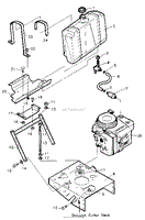 ENGINE &amp; GAS TANK (KAW 14hp VAR SPEED), VERSADECK MIDSIZE, FIGURE 2A