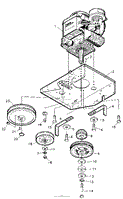 FITTINGS BENEATH ENGINE DECK (GEAR DRIVE), VERSADECK MIDSIZE, FIGURE 4A