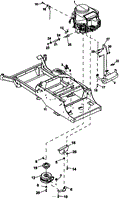 FRAME-ENGINE/CLUTCH ASSY