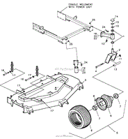 FIG. 1 CRADLE &amp; CASTER ASEEMBLY