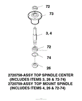 48&quot; Side Discharge Spindle Assemblies