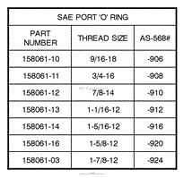 SAE Port O Ring