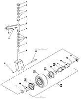 Caster Assy-Fixed Decks