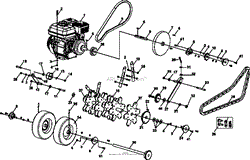 POWER TRAIN AND TINE ROTOR