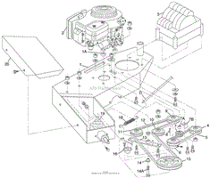 MAIN FRAME AND DRIVE ASSEMBLY - BRIGGS AND STRATTON