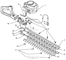 CUTTING BAR ASSEMBLY WITH HANDLE AND ENGINE