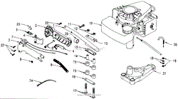 ENGINE AND REAR HANDLE ASSEMBLY